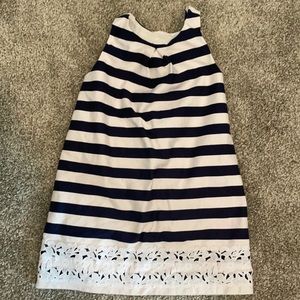 Navy and white J & J dress